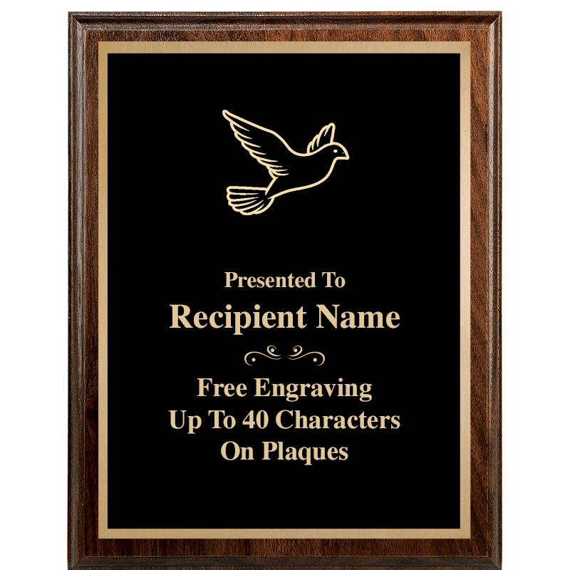 7"X9" WALNUT WOOD PLAQUE