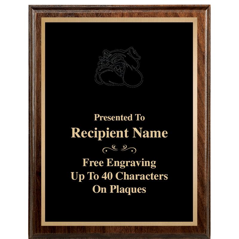 7"X9" WALNUT WOOD PLAQUE