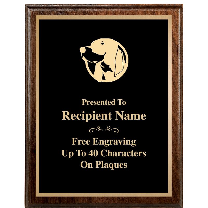 7"X9" WALNUT WOOD PLAQUE