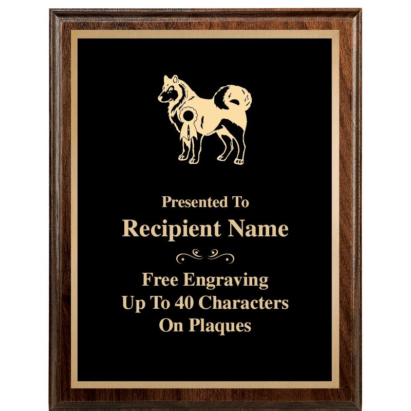 7"X9" WALNUT WOOD PLAQUE