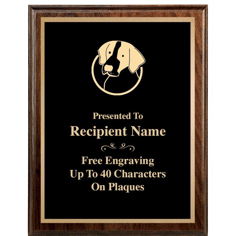 7"X9" WALNUT WOOD PLAQUE