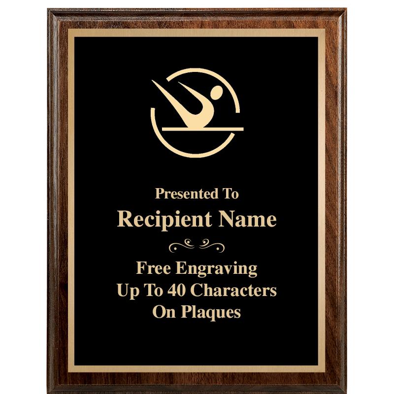 7"X9" WALNUT WOOD PLAQUE