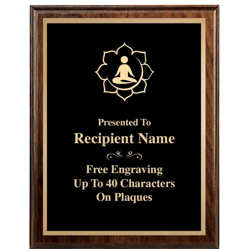 7"X9" WALNUT WOOD PLAQUE