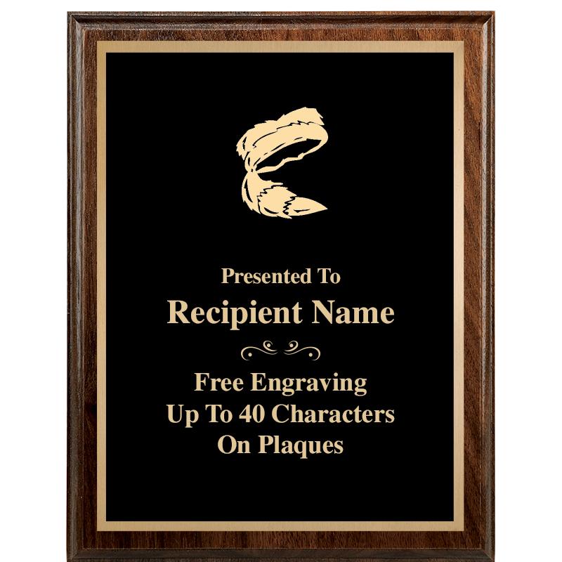 7"X9" WALNUT WOOD PLAQUE