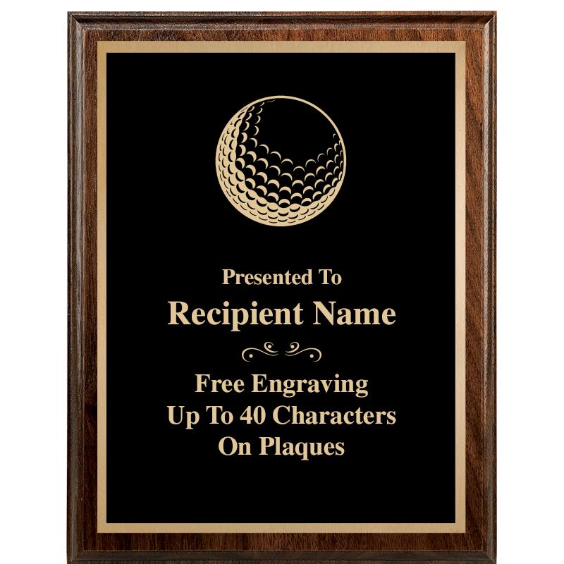 7"X9" WALNUT WOOD PLAQUE