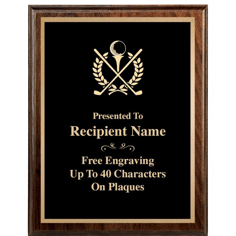 7"X9" WALNUT WOOD PLAQUE