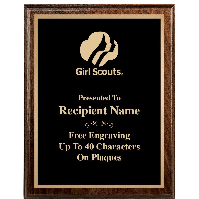 7"X9" WALNUT WOOD PLAQUE