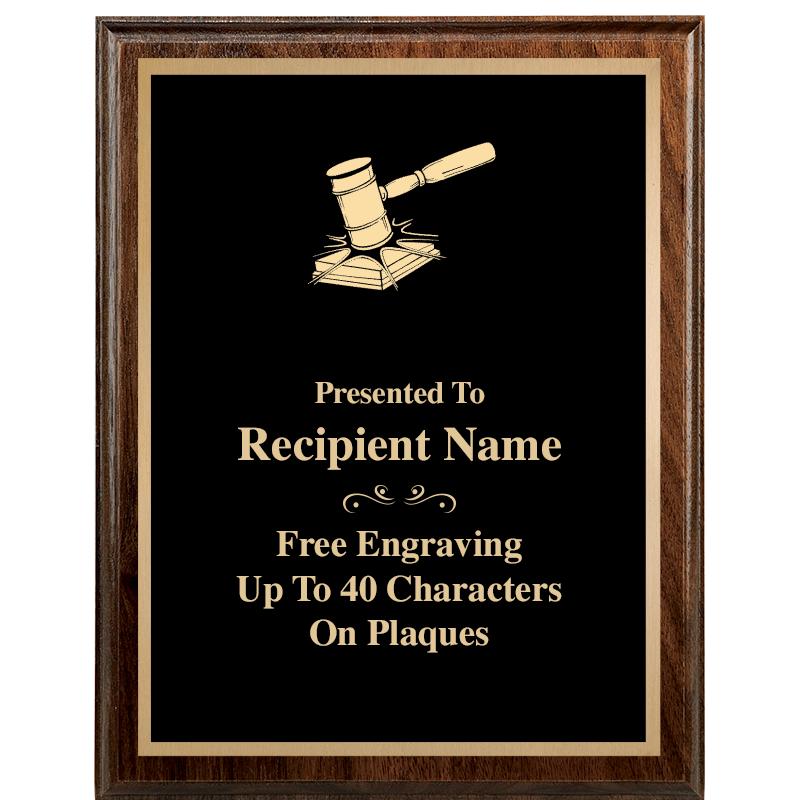 7"X9" WALNUT WOOD PLAQUE