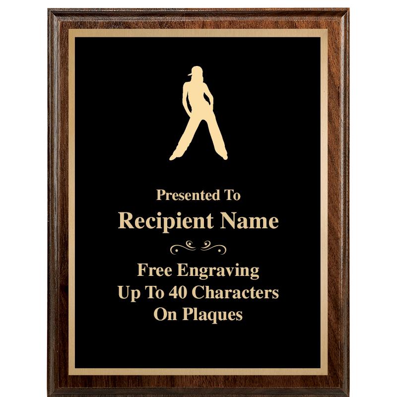 7"X9" WALNUT WOOD PLAQUE