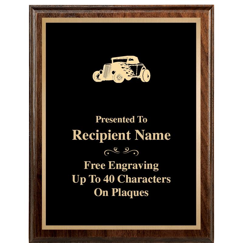 7"X9" WALNUT WOOD PLAQUE