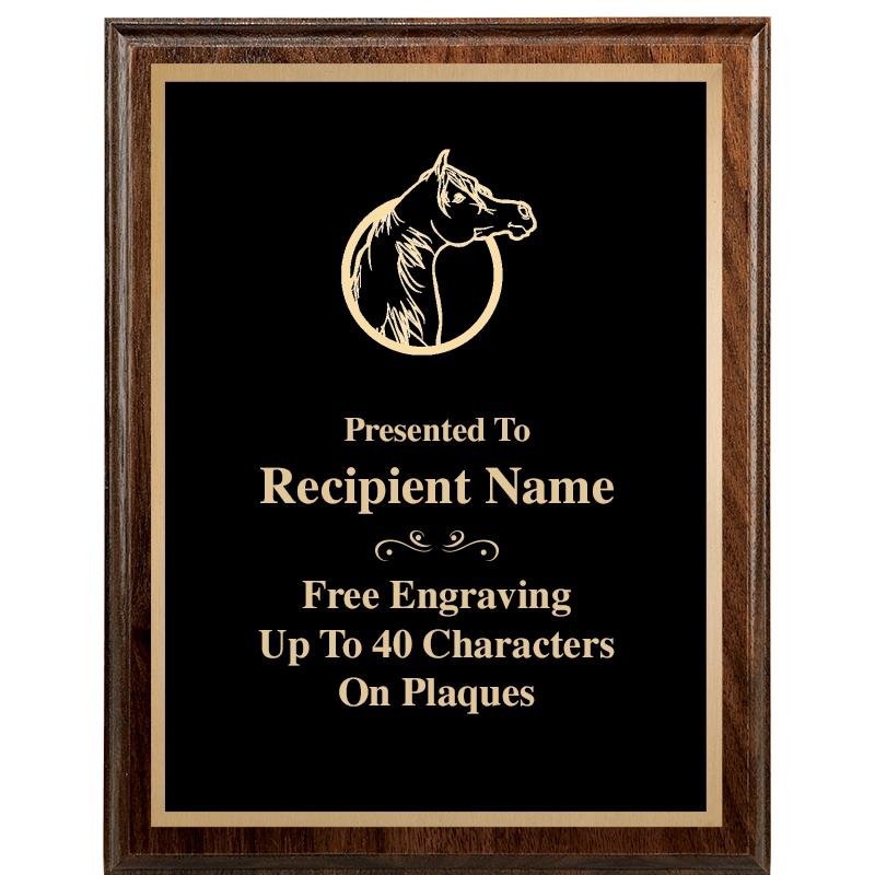 7"X9" WALNUT WOOD PLAQUE