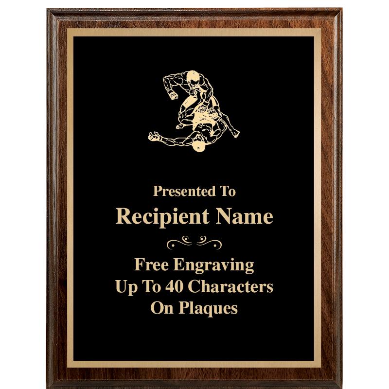 7"X9" WALNUT WOOD PLAQUE