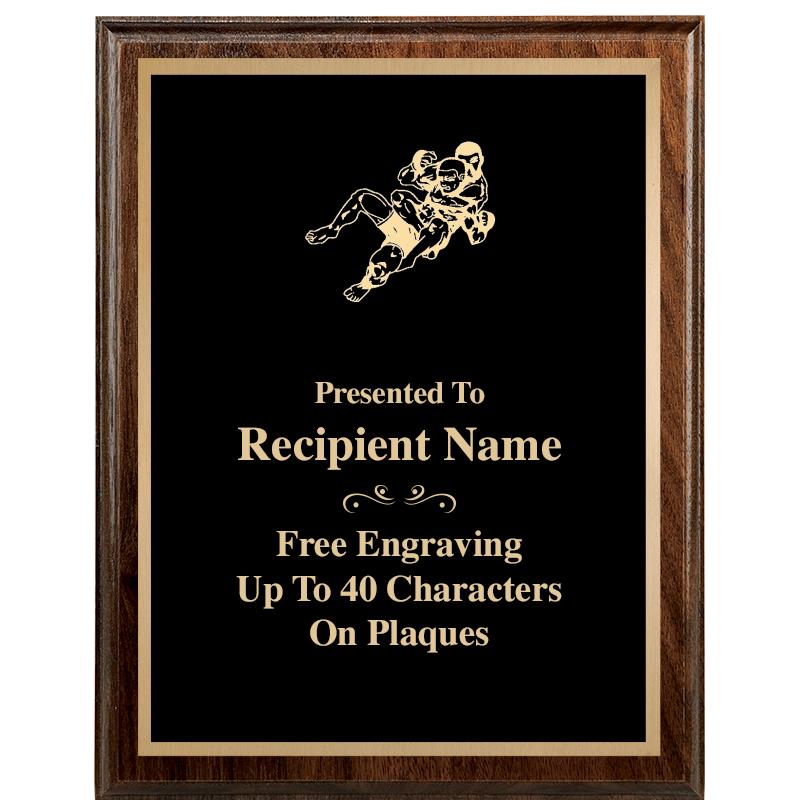 7"X9" WALNUT WOOD PLAQUE