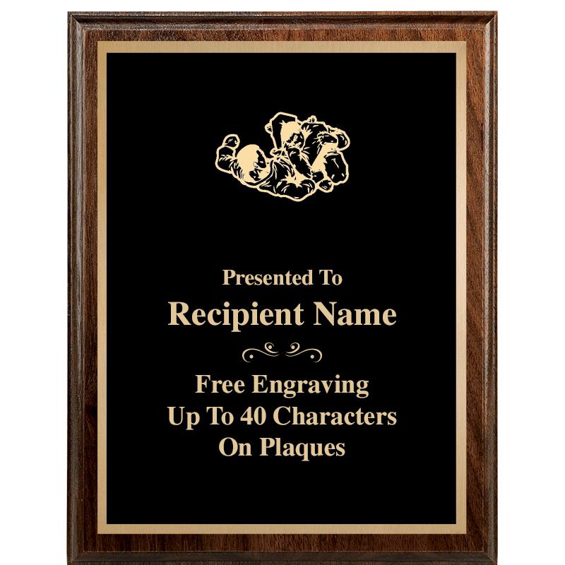 7"X9" WALNUT WOOD PLAQUE