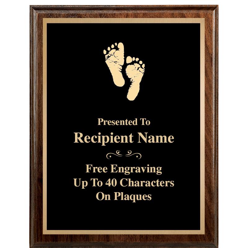 7"X9" WALNUT WOOD PLAQUE