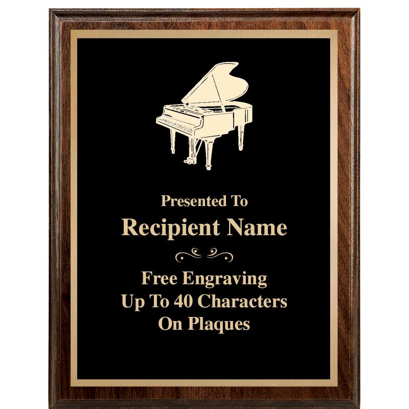 7"X9" WALNUT WOOD PLAQUE