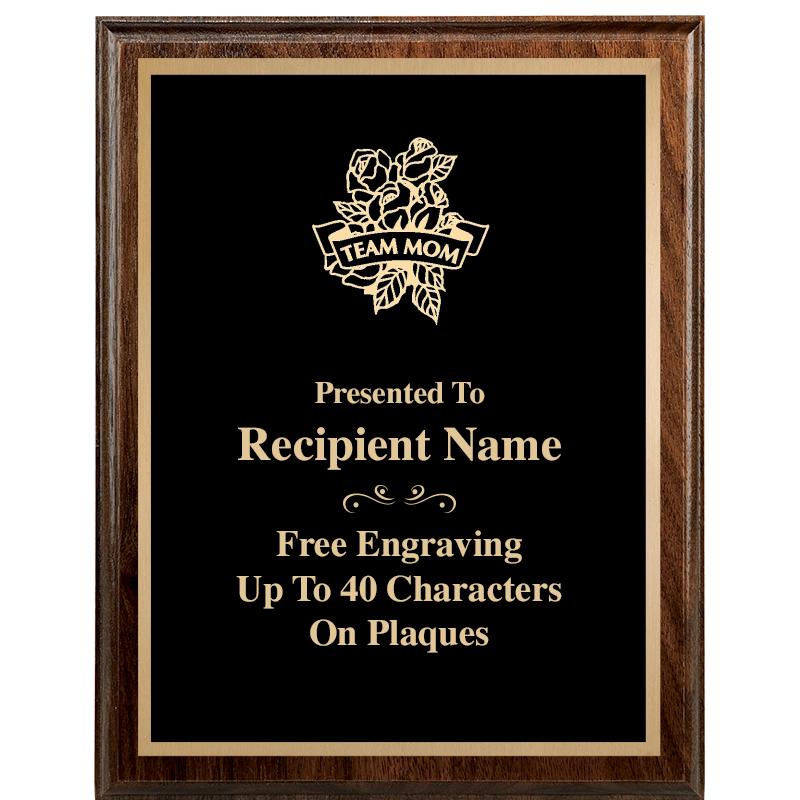 7"X9" WALNUT WOOD PLAQUE