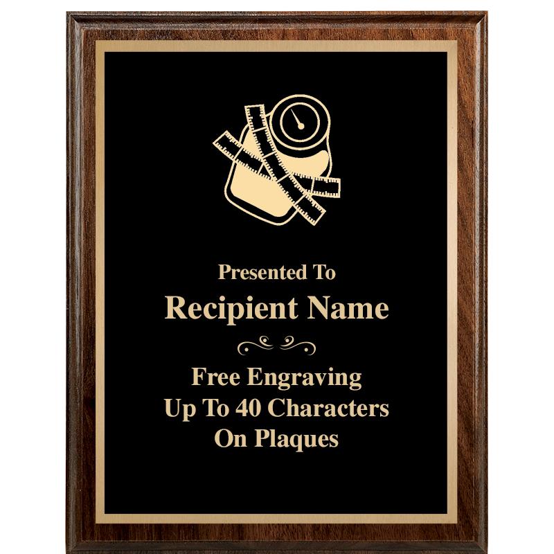 7"X9" WALNUT WOOD PLAQUE