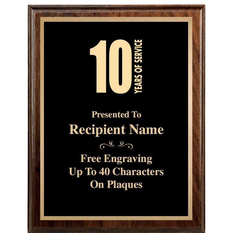 7"X9" WALNUT WOOD PLAQUE