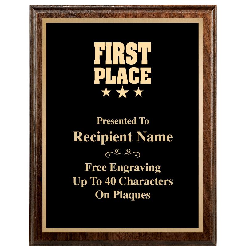 7"X9" WALNUT WOOD PLAQUE