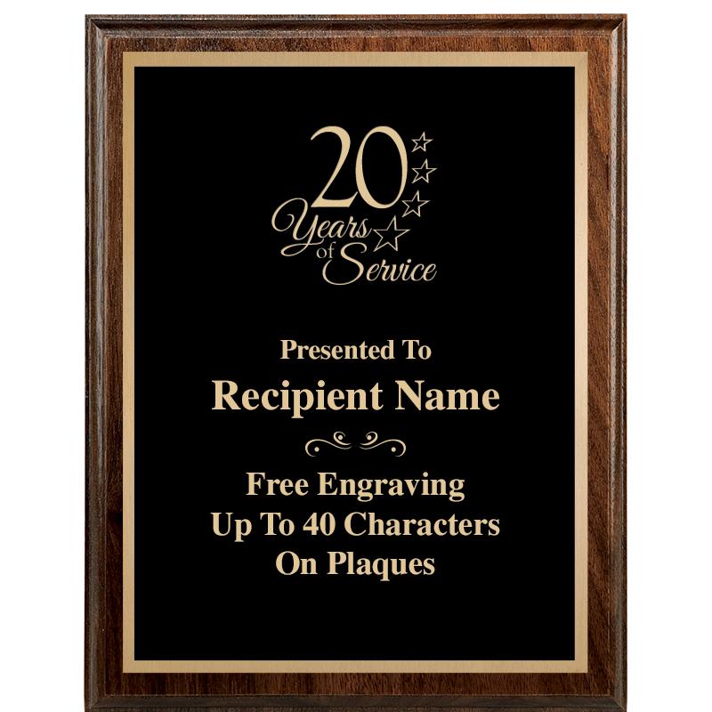 7"X9" WALNUT WOOD PLAQUE