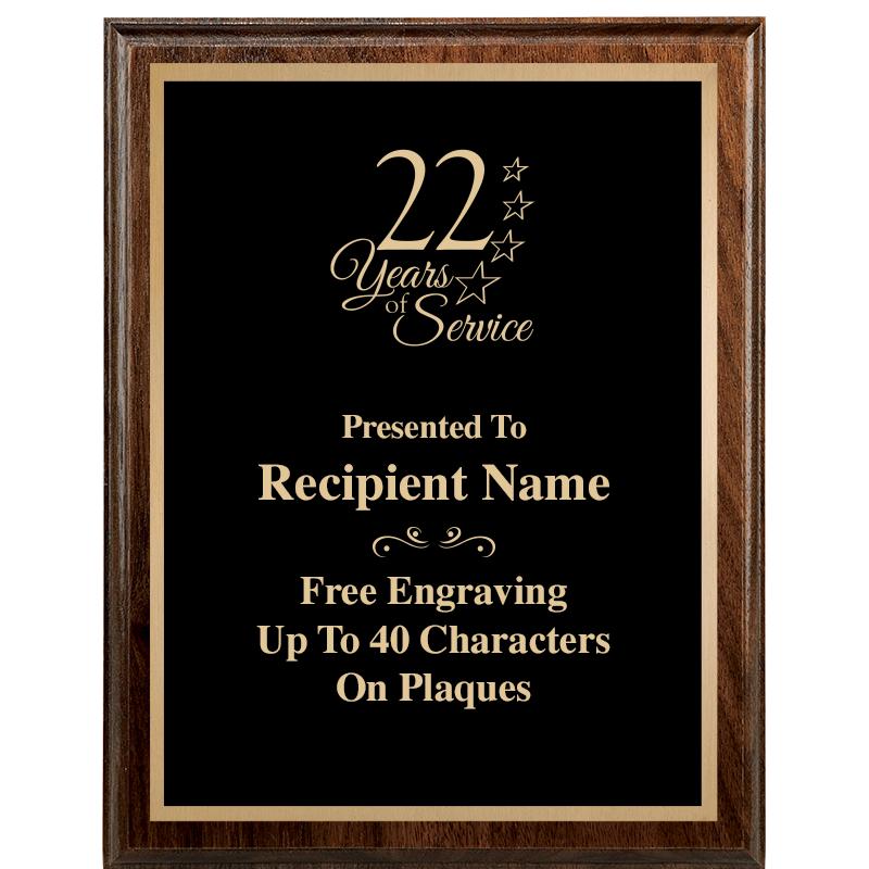 7"X9" WALNUT WOOD PLAQUE