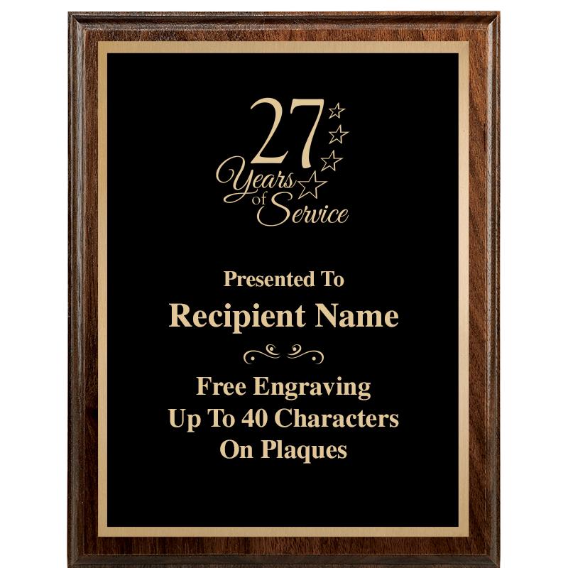 7"X9" WALNUT WOOD PLAQUE