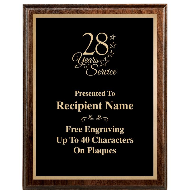 7"X9" WALNUT WOOD PLAQUE