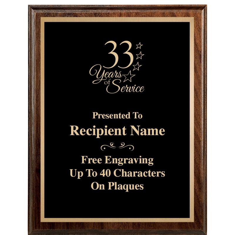 7"X9" WALNUT WOOD PLAQUE