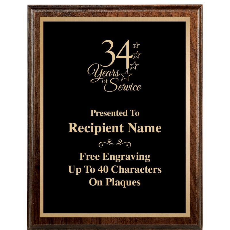 7"X9" WALNUT WOOD PLAQUE