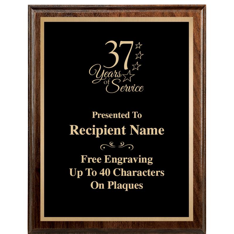 7"X9" WALNUT WOOD PLAQUE