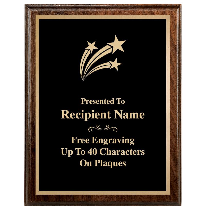 7"X9" WALNUT WOOD PLAQUE