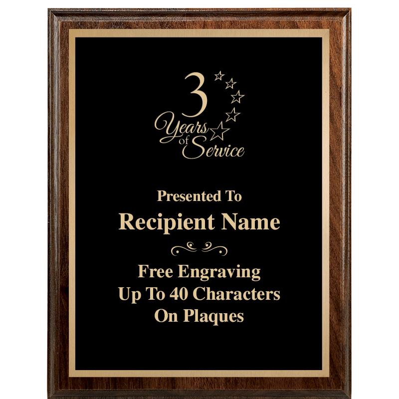 7"X9" WALNUT WOOD PLAQUE