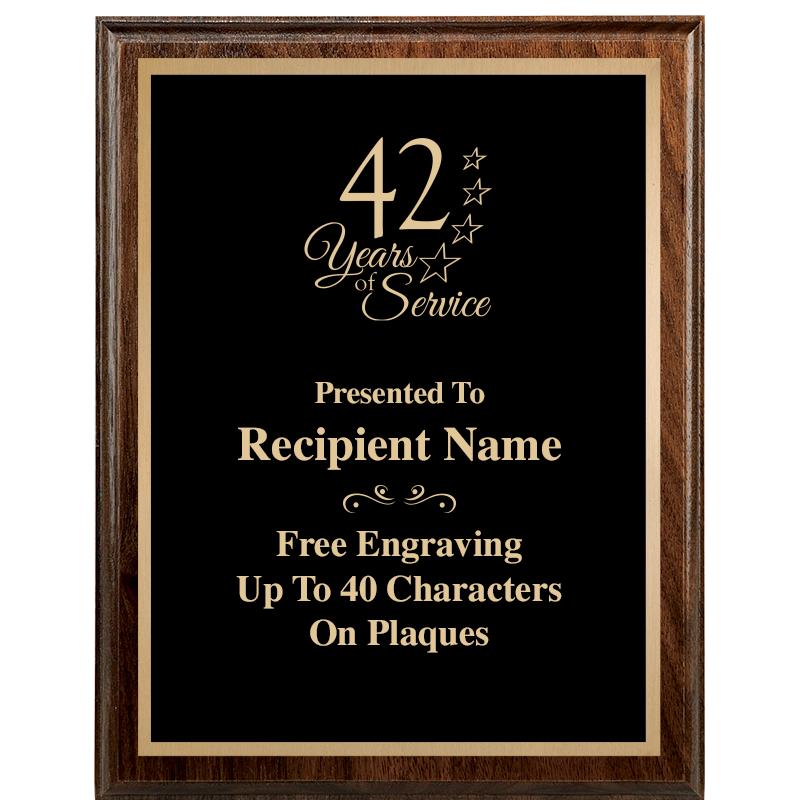 7"X9" WALNUT WOOD PLAQUE