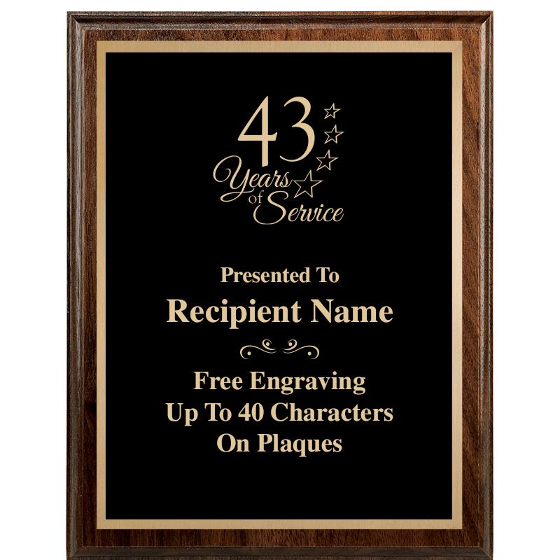 7"X9" WALNUT WOOD PLAQUE