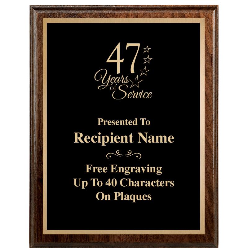 7"X9" WALNUT WOOD PLAQUE