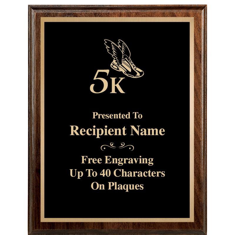 7"X9" WALNUT WOOD PLAQUE