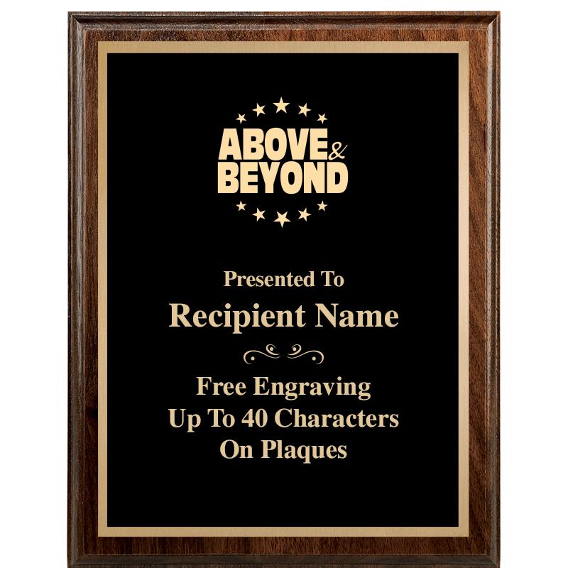 7"X9" WALNUT WOOD PLAQUE