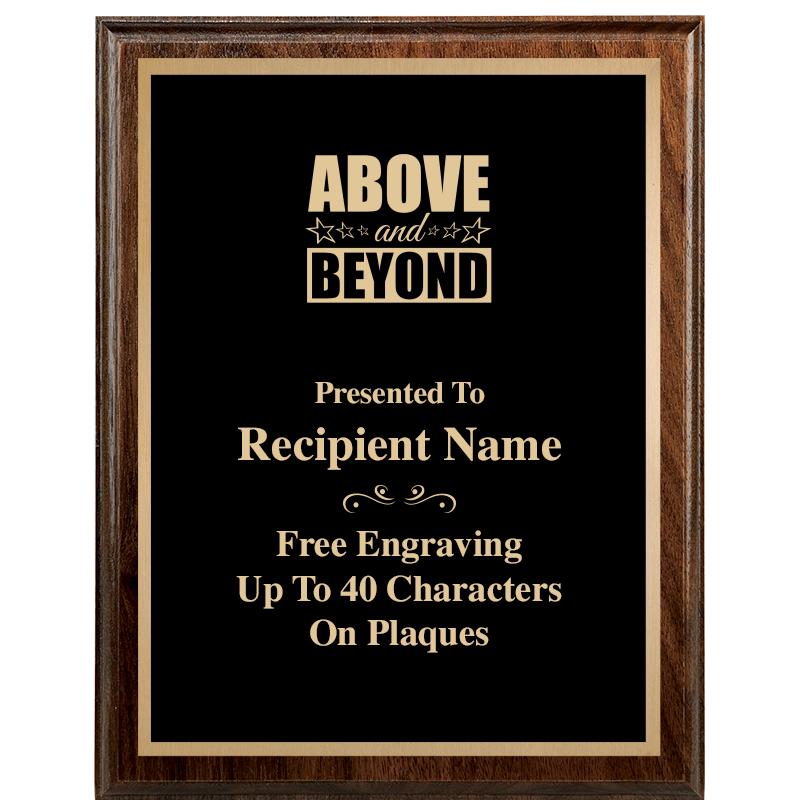 7"X9" WALNUT WOOD PLAQUE