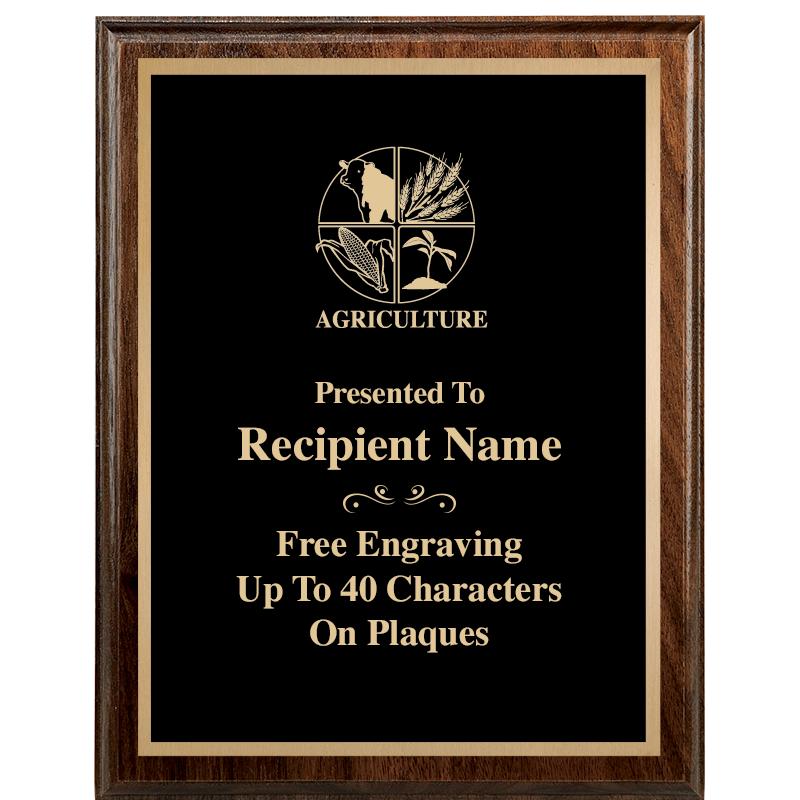 7"X9" WALNUT WOOD PLAQUE