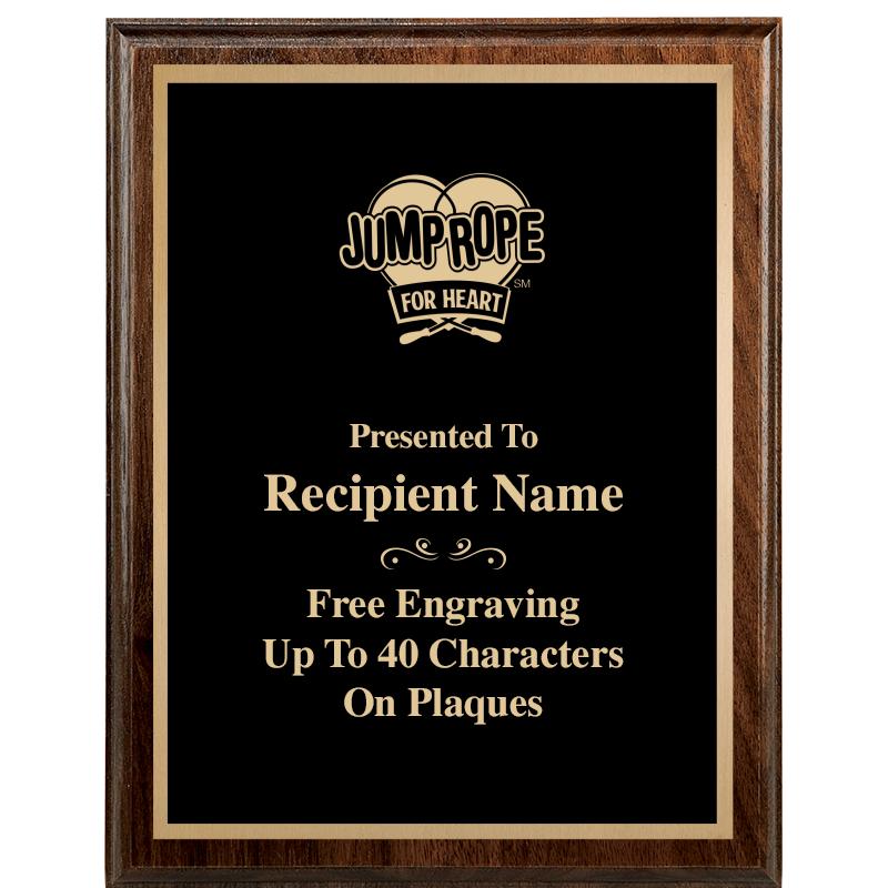 7"X9" WALNUT WOOD PLAQUE