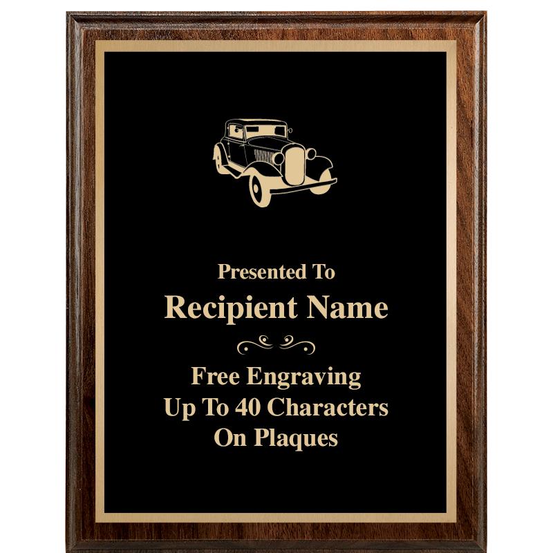 7"X9" WALNUT WOOD PLAQUE