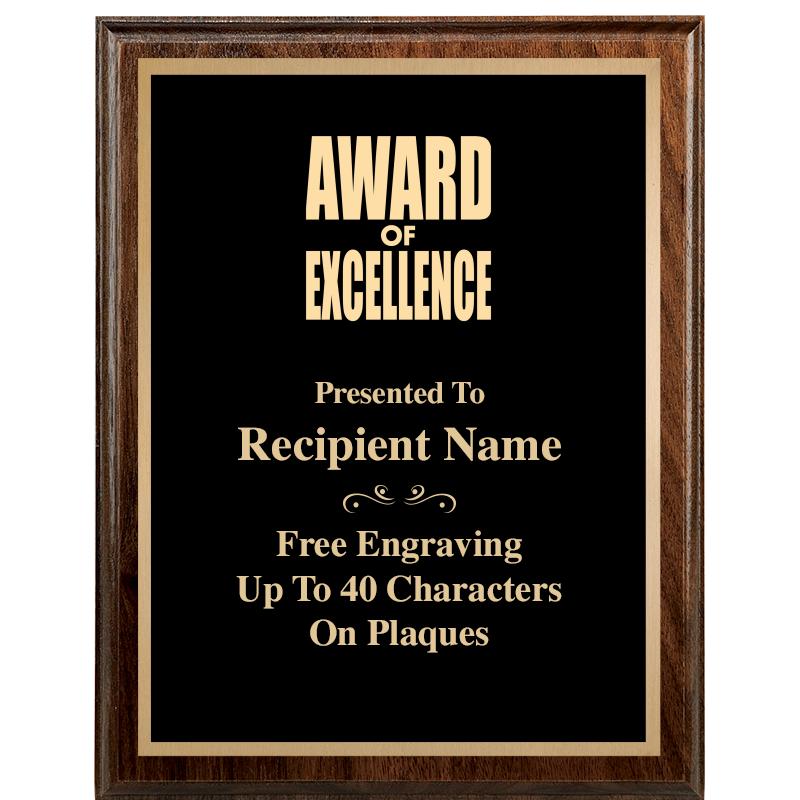 7"X9" WALNUT WOOD PLAQUE