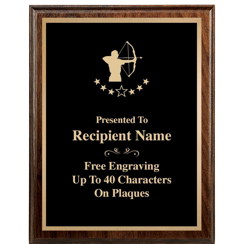 7"X9" WALNUT WOOD PLAQUE