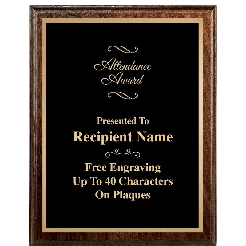 7"X9" WALNUT WOOD PLAQUE