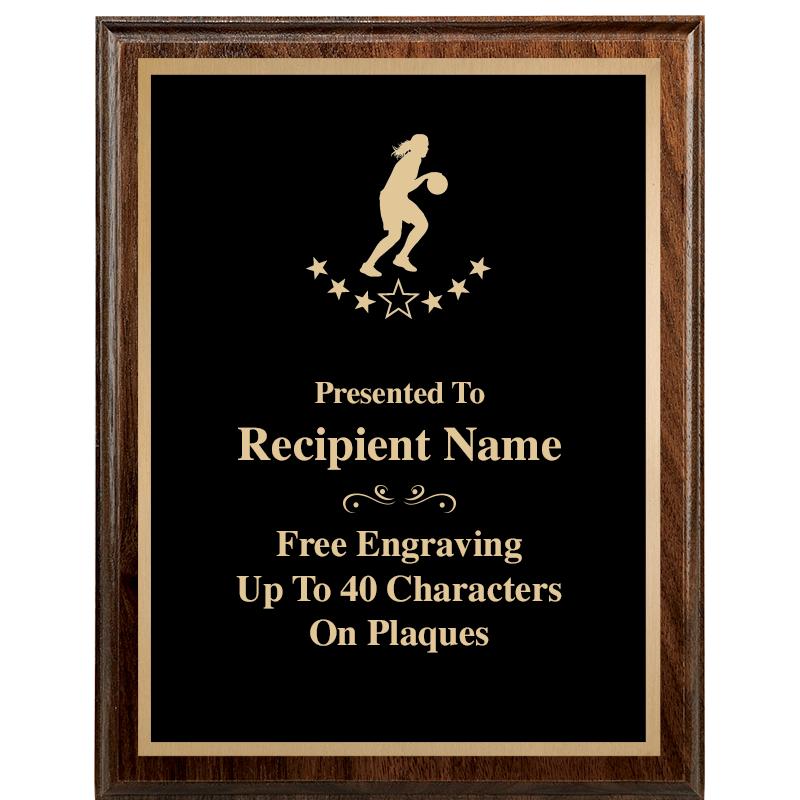 7"X9" WALNUT WOOD PLAQUE