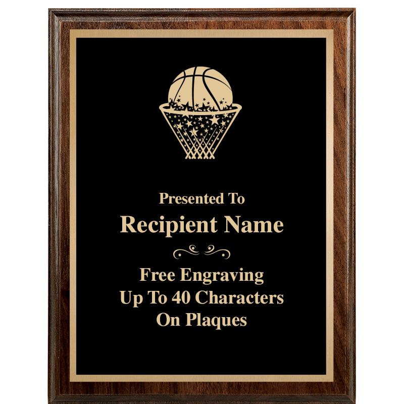 7"X9" WALNUT WOOD PLAQUE