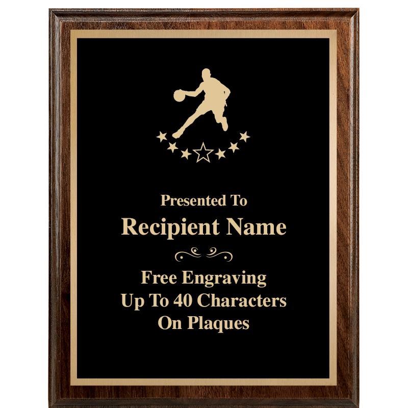 7"X9" WALNUT WOOD PLAQUE