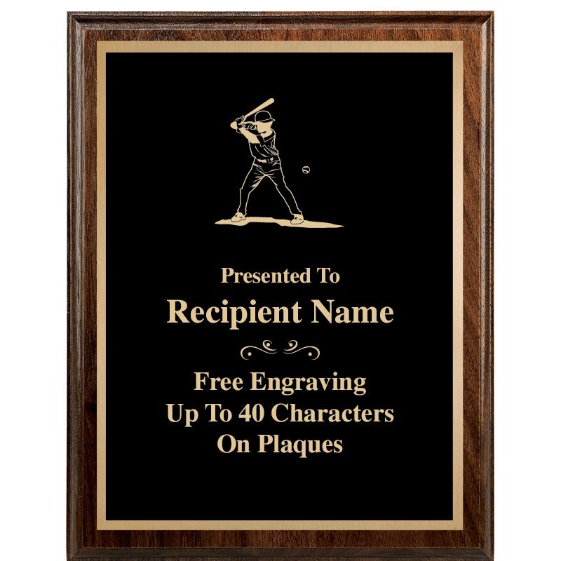 7"X9" WALNUT WOOD PLAQUE