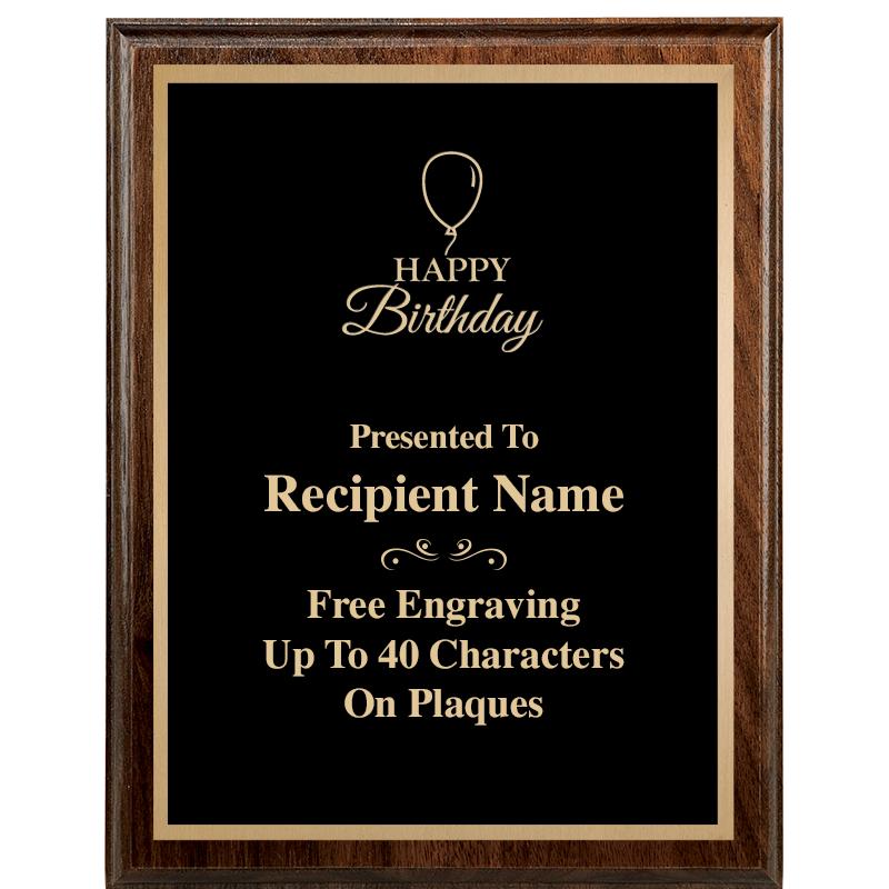 7"X9" WALNUT WOOD PLAQUE